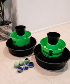 BULZiBUCKET Game by Water Sports - Beach, Tailgate, Camping, Yard, and Pool Games- Indoor/ Outdoor Kids Toys - Pool Accessories Perfect for Family Game Night (Green/Black) Black/Green 41 61tQo0j1znL