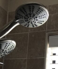 Ana Bath 5-Inch Anti-Clog High Pressure LARGE Dual Shower Head with Handheld Spray - 5 Unique Spray Modes/BRASS CONNECTOR/5 Ft Stainless Steel Hose/Spot Resist Brushed Nickel 36 61tTSPF5JCL