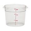 Cambro RFSCW6135 Camwear Round Food Storage Container, Polycarbonate, Clear, NSF, 6 Quart