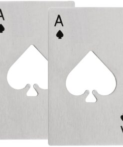 Bottle Opener-Stainless Steel Credit Card Size Casino Bottle Opener for Your Wallet-2 pcs Poker 2 Pcs 8 61tUQrqKzZL