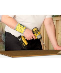 BYKES Magnetic Wristband for Holding Screws, Nuts, Nails and Bolts | Super Strong Magnetic Tool Wristband for Men and Women | Extra Large Magnetic Wrist Tool Holder | Tool Gifts for Men | Yellow/Gray 9 61tUnUHXnL