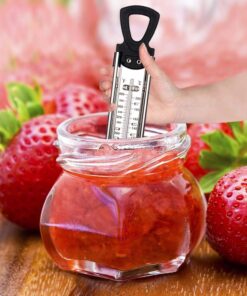 Candy Thermometer Deep Fry/Jam/Sugar/Syrup/Jelly Thermometer with Hanging Hook & Pot Clip Stainless Steel Cooking Food Thermometer Quick Reference Temperature Guide,Black Candy Thermometer-Black 26 61tUxa7Mj5L 2