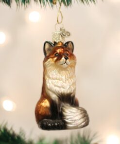 Alternative view of Old World 12099 Christmas Ornaments: Wildlife Animals Glass Blown Ornaments for Christmas Tree, Fox