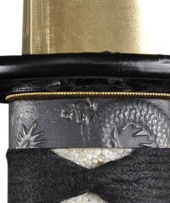 Handmade Sword - Japanese Wakizashi Sword, Practical, Hand Forged, 1045/1060/1080 Carbon Steel, Heat Tempered, Full Tang, Sharp, Wooden Scabbard Dragon661 12 61tYyW9DINL 1