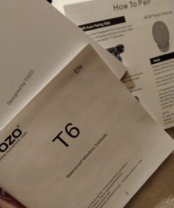 TOZO T6 True Wireless Earbuds Bluetooth 5.3 Headphones Touch Control with Wireless Charging Case IPX8 Waterproof Stereo Earphones in-Ear Built-in Mic Headset Premium Deep Bass Rose Gold Classic Edition 60 61taMD7FuL