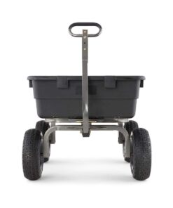Gorilla Carts Heavy Duty Poly Yard Dump Cart Garden Wagon, Utility Wagon with Easy to Assemble Steel Frame, 1500 Pound Capacity, and 15 Inch Tires 21 61tbrrgqcrL