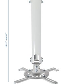 Alternative view of VIVO Universal Extending Ceiling Projector Mount, Height Adjustable Projection, White, MOUNT-VP02W