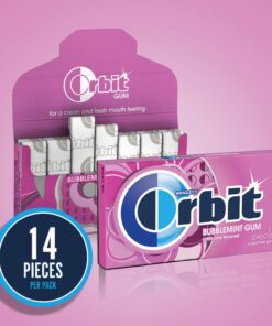 Alternative view of ORBIT Bubblemint Sugar Free Chewing Gum, 12 Packs of 14-Pieces (168 Total Pieces)