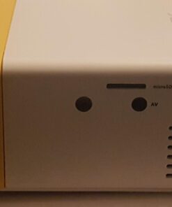 Meer Mini Projector,Portable Movie Projector,Smart Home Projector,Neat Projector for iOS,Android,Windows,PS5,Laptop,TV-Stick,Compatible with HDMI,USB,Audio,TF Card,AV and Remote Control YG300 52 61tdw cKL