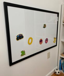 Amazon Basics Magnetic Dry Erase White Board, 35 x 23-Inch Whiteboard - Black Wooden Frame 23"x35" Magnetic, Wood Frame 43 61teOz6lN1L