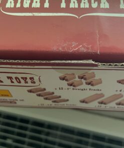 Wooden Train Track 52 Piece Set - 18 Feet Of Track Expansion And 5 Distinct Pieces - 100% Compatible with All Major Brands Including Thomas Wooden Railway System - by Right Track Toys, T 60 61tfMs6IiL