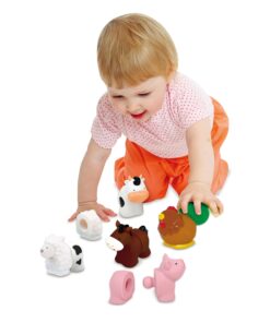 Alternative view of Melissa & Doug Pop Blocs Farm Animals Educational Baby Toy - 10 Linkable Pieces