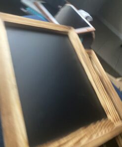 HBCY Creations Rustic Torched Wood Tabletop Chalkboard with Legs/Vintage Wedding Table Sign/Small Kitchen Countertop Memo Board/Antique Wooden Frame (9.5” x 14” Inches) (Torched Brown) 2- Torched Brown 9.5" x 14" 34 61tghDXUR6L