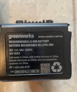 Greenworks 40V 4.0Ah Lithium-Ion Battery (Genuine Greenworks Battery / 75+ Compatible Tools) 4.0Ah Battery 49 61tiJ8jC0FL