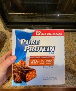 Pure Protein Bars, High Protein, Nutritious Snacks to Support Energy, Low Sugar, Gluten Free, Chocolate Peanut Butter, 1.76oz, 12 Count (Packaging May Vary) 37 61ties6onLL