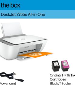HP DeskJet 2755e Wireless Color inkjet-printer, Print, scan, copy, Easy setup, Mobile printing, Best-for home, Instant Ink with HP+,white 25 61titWSqmsL