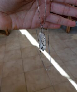 Top Plaza Natural Raw Stone Healing Crystal Necklace Silver Tree Of Life Wire Wrapped Clear Quartz Point Pendant For Womens Ladies 27 61tjISr2pZL