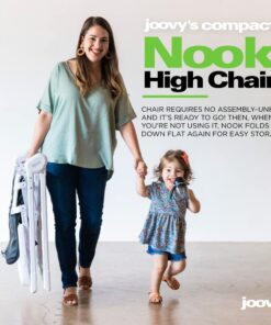 Joovy Nook High Chair Featuring Four-Position Adjustable Swing Open Tray, and Removable, Dishwasher-Safe Tray Insert for Easy Cleaning - Folds Down Flat for Easy Storage (Charcoal) Charcoal 26 61tkDTBIHnL