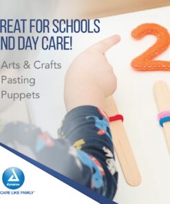 Dynarex Tongue Depressors, Sterile, 6" Senior-Sized Length, Made from Beige Birch Wood, Comes in Peel-Down Patches, 1 Box of 100 100 Count (Pack of 1) 13 61tkhLx51LL