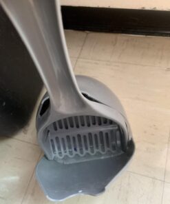 Petmate Scoop N' Hide Cat Litter Scoop with Discreet Litter Scoop Holder, Brushed Nickel 56 61tkn8ZvVnL