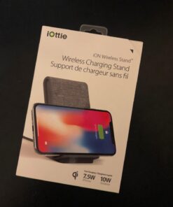 iOttie Ion Wireless Fast Charging Stand, Qi-Certified Charger 7.5W for IPhone XS Max R 8 Plus 10W for Samsung S9 Note 9, Includes USB C Cable & AC Adapter, Ash 36 61tlE0JgBEL