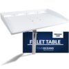 Five Oceans Boat Cutting Board, Fillet Table for Boat, Bait Table Premium Line, Rod Holder Mount, with Knife Slot, Plier Storage, Slotted Table Back, for Pontoon, Fishing Boats, Bass Boats - FO3936