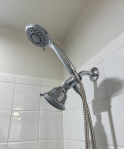 AquaStorm by HotelSpa 30-Setting SpiralFlo 3-Way HIGH PRESSURE Luxury Shower Head/Handheld Showerhead Combo with Water Saving Economy Mode/Chrome Chrome & Gray 31 61tllAC79lL 1