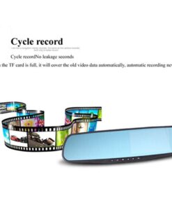 Car DVR Rear View Mirror Video Recroder 4.3" inch Back Up Car Camera Dual Lens Cam Night Vision Front and Rear Backup Reverse Security for Car 25 61tllQn1sLL