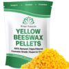White Naturals Yellow Beeswax Pellets 1lb (16oz), Pure, Natural, Cosmetic Grade, Organic, Bees Wax Pastilles, Triple Filtered, Great For Candle Making, Soap, Food Wrap, DIY Lip Balms, Lotions Yellow Beeswax 1 lb 16 61tlnC2wM8L