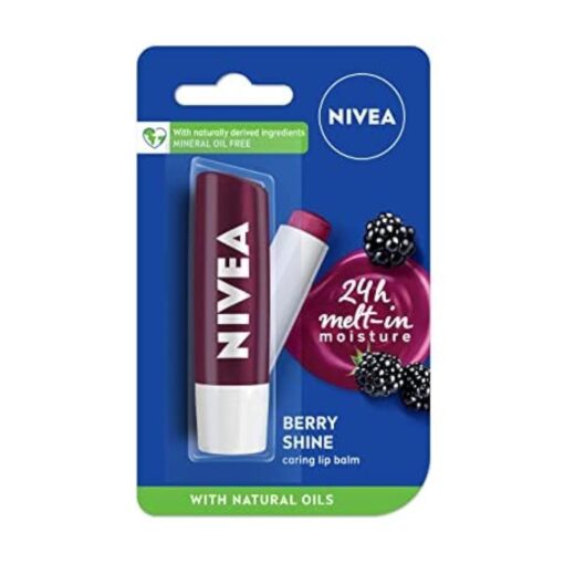 Nivea Lip Care Fruity Shine, Blackberry, 4.8g 0.17 Ounce (Pack of 1)