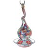 Gnarly Hummingbird Feeder by Grateful Gnome - Large Hand Blown Stained Glass Feeder for Garden, Patio, Outdoors, Window with Accessories S-Hook, Ant Moat, Brush - 16 fl oz, Gnarly Rainbow Design Rainbow Swirls 45 61tnelz83DL