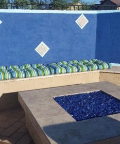 Pillow Perfect Stripe Indoor/Outdoor Accent Throw Pillow, Plush Fill, Weather, and Fade Resistant, Lumbar - 11.5" x 18.5" , Blue/Green Topanga, 2 Count Small Lumbar - 11.5" x 18.5" 16 61tpgt4fOrL