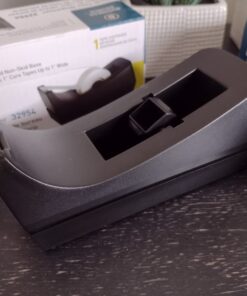 Desktop Tape Dispenser - Non-Skid Base - Weighted Tape Roll Dispenser - Perfect for Office Home School (Tape not Included) 2 Pack 21 61tuI1a0sXL