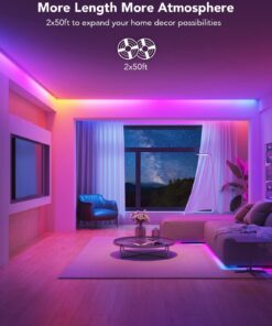 Govee 100ft RGBIC LED Strip Lights, Smart LED Lights Work with Alexa and Google Assistant, WiFi App Control Segmented DIY Multiple Colors, Color Changing Lights Music Sync, LED Lights for Christmas 23 61tvJQ23erL