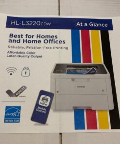 Brother HL-L3220CDW Wireless Compact Digital Color Printer with Laser Quality Output, Duplex and Mobile Device Printing | Includes 4 Month Refresh Subscription Trial¹, Amazon Dash Replenishment Ready New: HL-L3220CDW Adds Two-sided printing (Duplex) 64 61tvrQLU pL