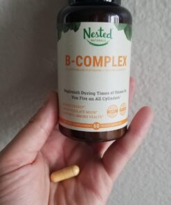 Nested Naturals B-Complex B Vitamins Plus Choline & Inositol | B Vitamins Complex B1, B2, B3, B5, B6, B7, B9 Supplement with Pure Methyl Vitamin B 12 | Energy & Immunity Support | 60 Vegan Capsules 33 61tw7KXyUJL 2