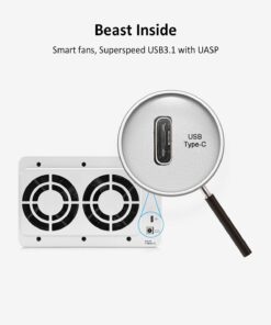 TERRAMASTER D4-300 USB 3.1(Gen1) Type-C Storage External Hard Drive Enclosure Hot Swappable (Diskless) 24 61twvNPaML