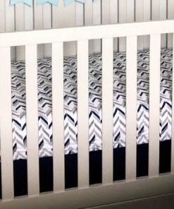 CaSaJa Classic Microfiber Crib Skirt with 2 Sides Pleated, Soft Breathable Dust Ruffle Fits Standard Crib and Toddler Bed, Navy Blue Color for Boys, 14 inches Drop, Navy 21 61txBjsQYlL