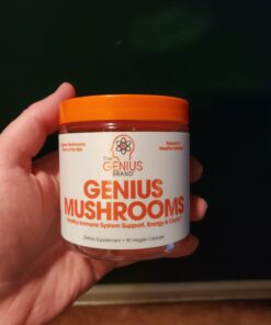 Genius Mushroom - Lions Mane, Cordyceps and Reishi - Immune System Booster & Nootropic Brain Supplement - for Natural Energy, Memory & Liver Support, 90 Veggie Pills Mushroom Complex - 90 Count 36 61tyUBgh3L