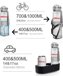 ZOUNICH Premium Sports Water Bottle 32 oz/1 Liter, 24 oz, 16 oz, 14 oz, BPA Free Tritan for Bike, Running, Gym, Fitness, Cycling 14oz/400ml Emerald 10 61tybDH0 L