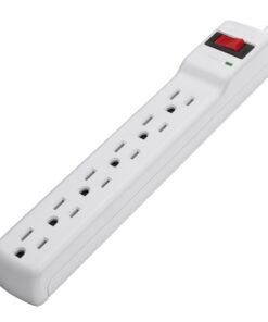 Belkin Power Strip Surge Protector - 6 AC Multiple Outlets, 2 ft Long Heavy Duty Metal Extension Cord for Home, Office, Travel, Computer Desktop & Phone Charging Brick - 200 Joules, White (2 Pack) 2-Pack 12 61tyi1XrH5L