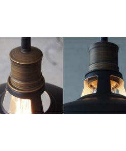 CLAXY Ecopower Industrial Barn Mini Metal Pendant Light 1 Light 47.2 inch cord 24 61tzNGx36DL