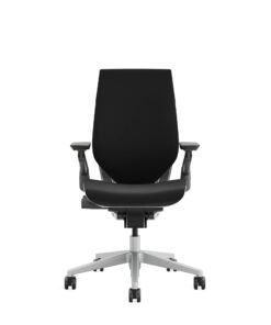 Steelcase Gesture Office Chair - Ergonomic Work Chair with Wheels for Carpet - Comfortable Office Chair - Intuitive-to-Adjust Chairs for Desk - 360-Degree Arms - Licorice Fabric 11 61u VavthL