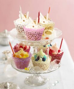 GOLF 100Pcs Cupcake Wrappers Artistic Bake Cake Paper Filigree Little Vine Lace Laser Cut Liner Baking Cup Wraps Muffin CaseTrays for Wedding Party Birthday Decoration (White) White 27 61u nApeuHL
