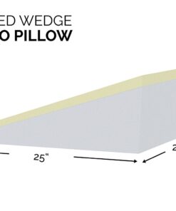 Alternative view of Wedge Pillow For Acid Reflux - 7.5 Inch Pillow Wedge For Sleeping. Industry leading 1.5 Inch Memory Foam Top and Stay Cool Bamboo Cover. Ideal For Gerd, Heartburn, and Snoring (25"W X 25"L X 12"H) 25"W X 25"L X 12"H