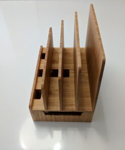 MobileVision Bamboo Charging Station & Multi Device Organizer Slim Version for Smartphones, Tablets, and Laptops Slim Stand Only 54 61u1ETFm5ML