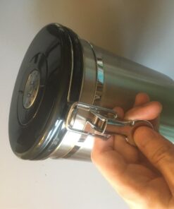 Magicafé Airtight Coffee Container Canister - CO2 Valve Coffee Container with Scoop for Ground Coffee Beans Storage Medium 16oz Stainless Steel 18 61u1I5rEgL