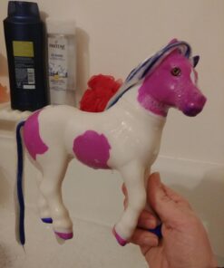 Breyer Color Changing Bath Toy | Ella the Horse | Purple / White with Surprise Pink Color | 7" x 7.5" |Ages 2+ | Model #7107 Ella Horse 24 61u2dL4s0JL