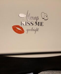 Wall Stickers,Ikevan Always Kiss Me Goodnight Wall Sticker PVC Decal Home Bedroom Living Room TV Setting Wall Sticker Romance Home Decoration 57x42cm 25 61u6NO0L6L
