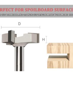 CNC Surfacing Bit Spoilboard Surfacing Router Bits, 1/4" Shank 1 inch Cutting Diameter Slab Flattening Router Bit, T Shape Wood Milling Cutter Planing Bit Wood Planing Bit Planer (1/4" Shank, Silver) #1026 CNC Surfacing Bits 9 61u7MeNOaYL